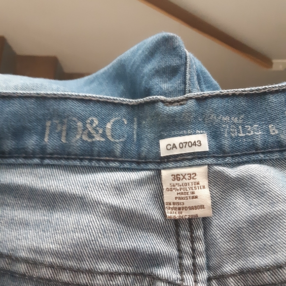 PD&C Men's Garet Blue Straight Fit Jeans - Size 36W x 32L - Picture 6 of 11